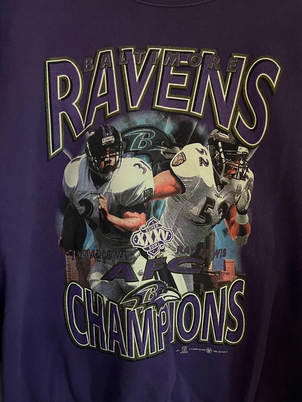 Vintage 2001 Baltimore Ravens Champions Crewneck Sweatshirt - Picture 2 of 9